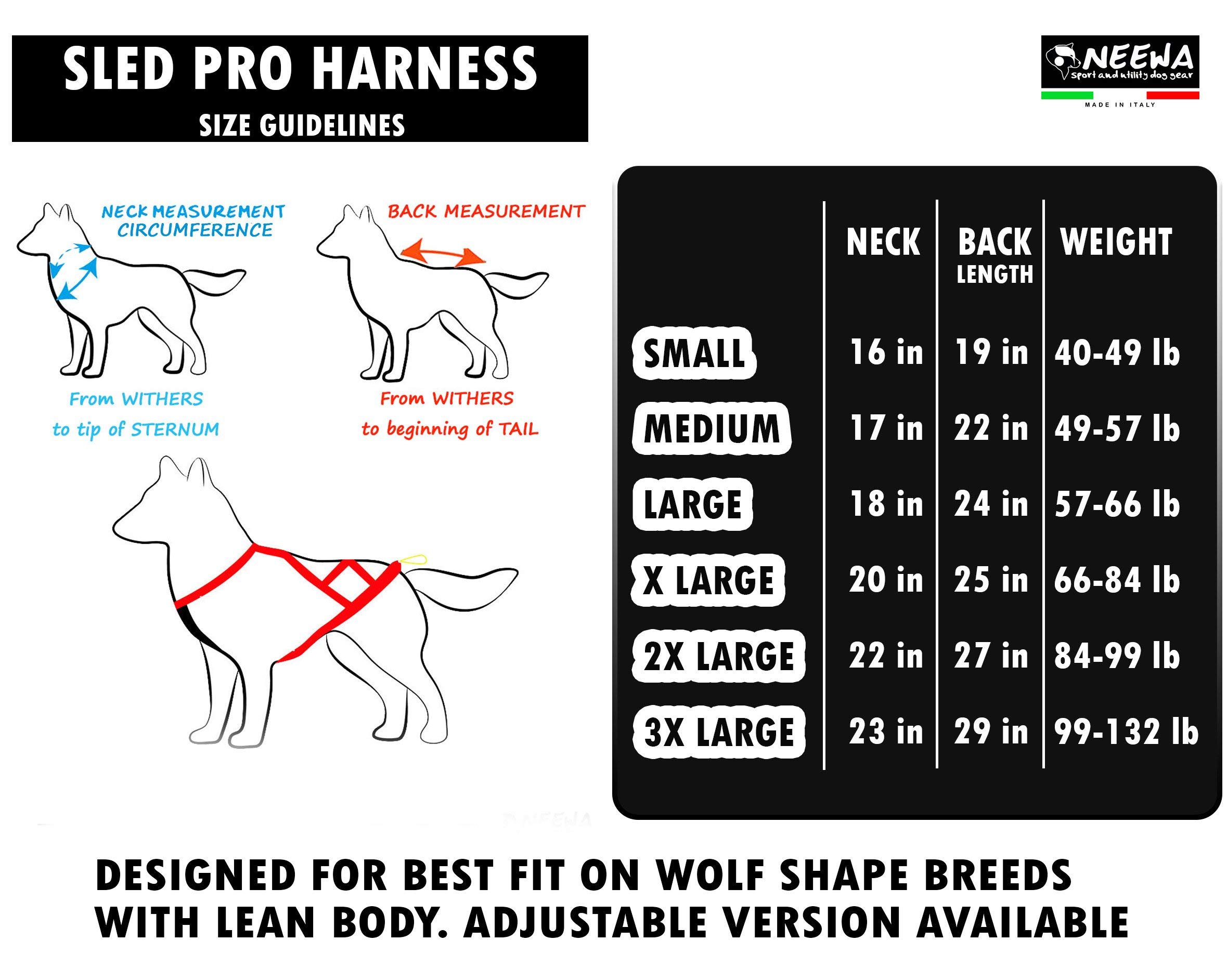 Neewa Sled Pro Harness (Small, Red) - Durable X-Back Dog Pulling Harness for Huskies & Active Dogs | Perfect for Dog Sledding, Canicross, Bikejoring, Skijoring & Outdoor Adventures | Comfortable Mushing Harness for Training & Exercise