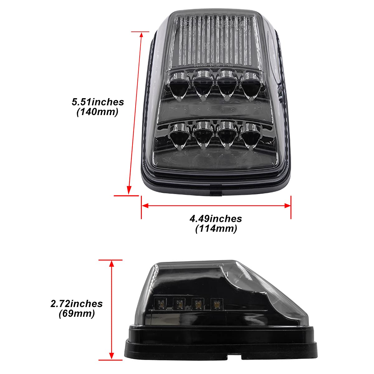 Smoked Lens Front Corner Turn Signal Lamps for 1990-2018 Mercedes Benz AMG W463 G-Class (G500 G550 G600 G55 G63) - Amber LED Side Marker & White LED Position Lights - Perfect for Off-Roading & Night Driving