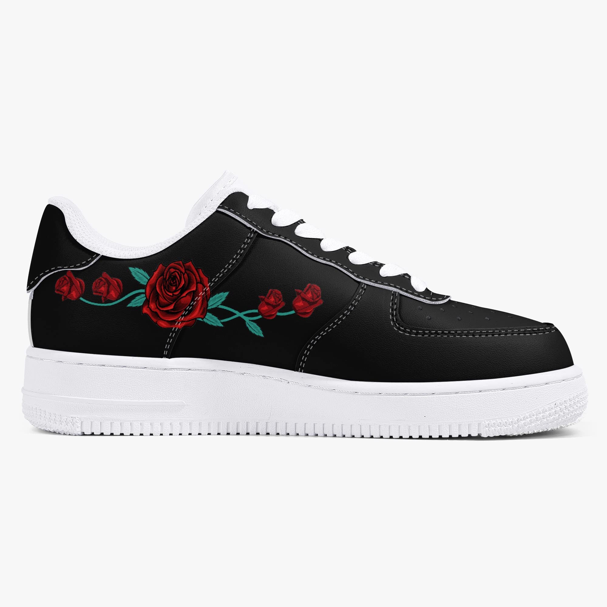 Red Rose Platform Sneakers for Women & Men - Casual Fashion Shoes (Men Size 10) | Comfortable Walking Shoes for Daily Wear, Gym & Outdoor Activities