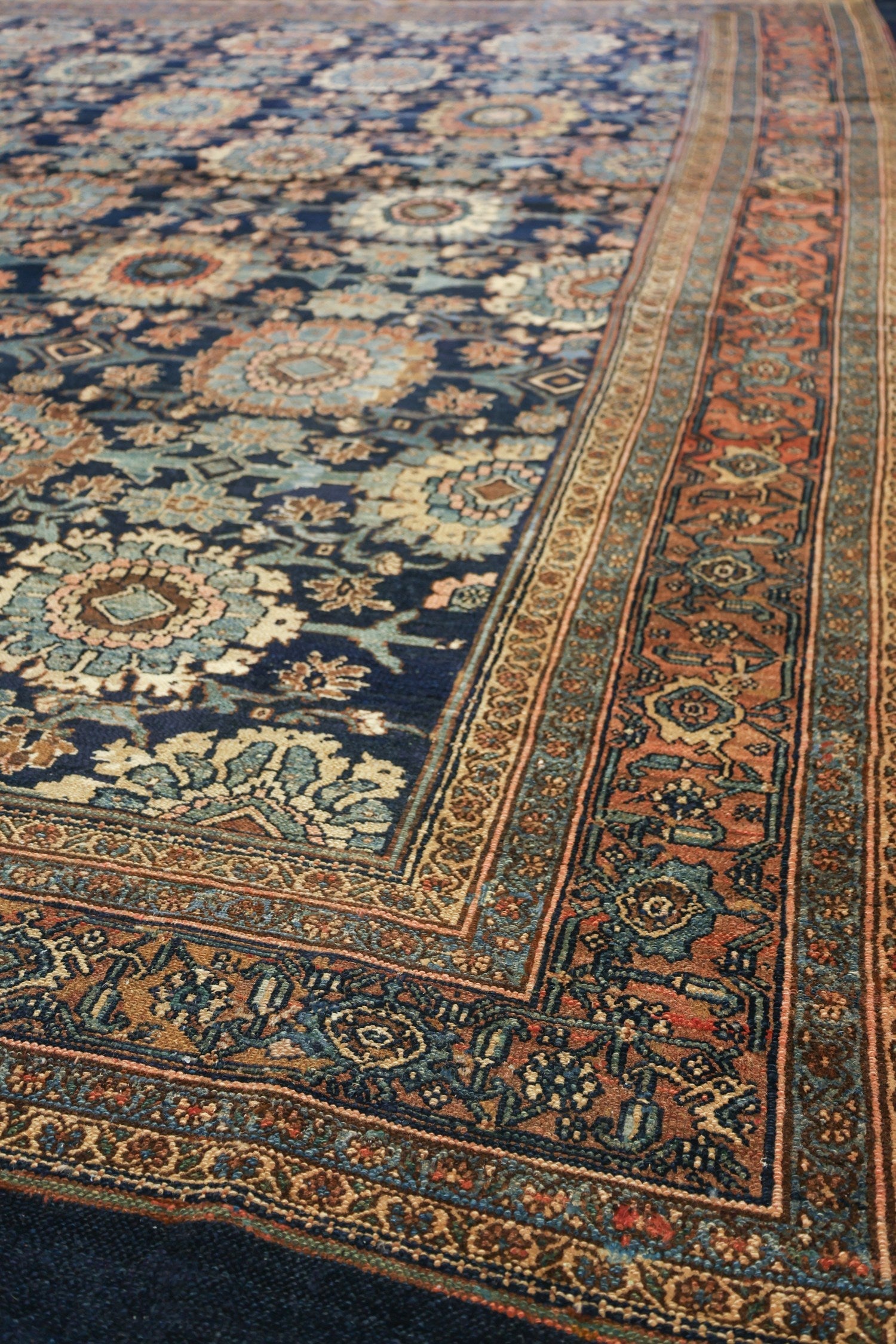 Antique Bibikabad Handwoven Tribal Rug JF8726 - Authentic Vintage Persian Carpet for Boho Home Decor, Living Room & Bedroom