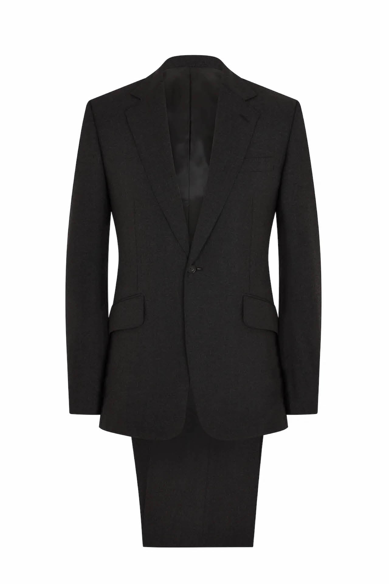 Premium Grey Wool Twill Suit for Men - Classic Business Formal Attire - Perfect for Office, Weddings & Special Occasions