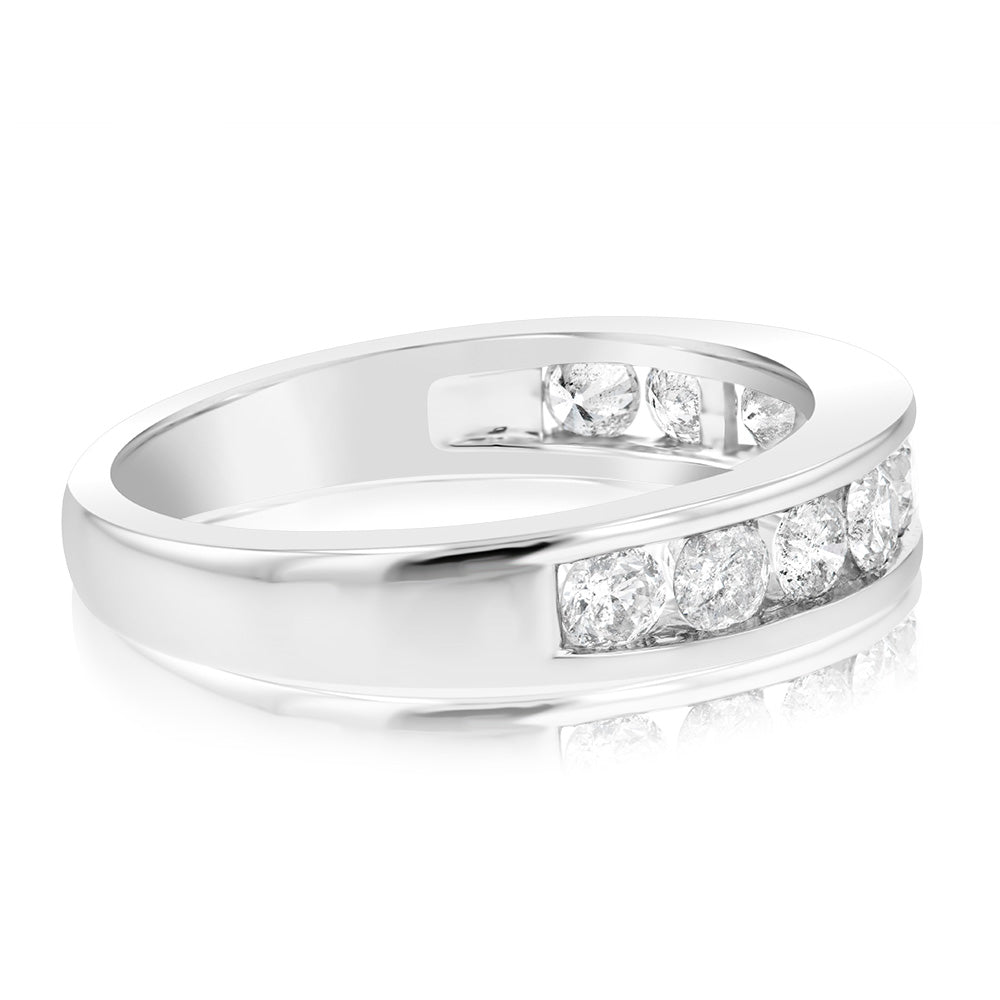 0.80 Carat Diamond Eternity Ring in 10K White Gold - Perfect for Anniversaries, Weddings & Special Occasions