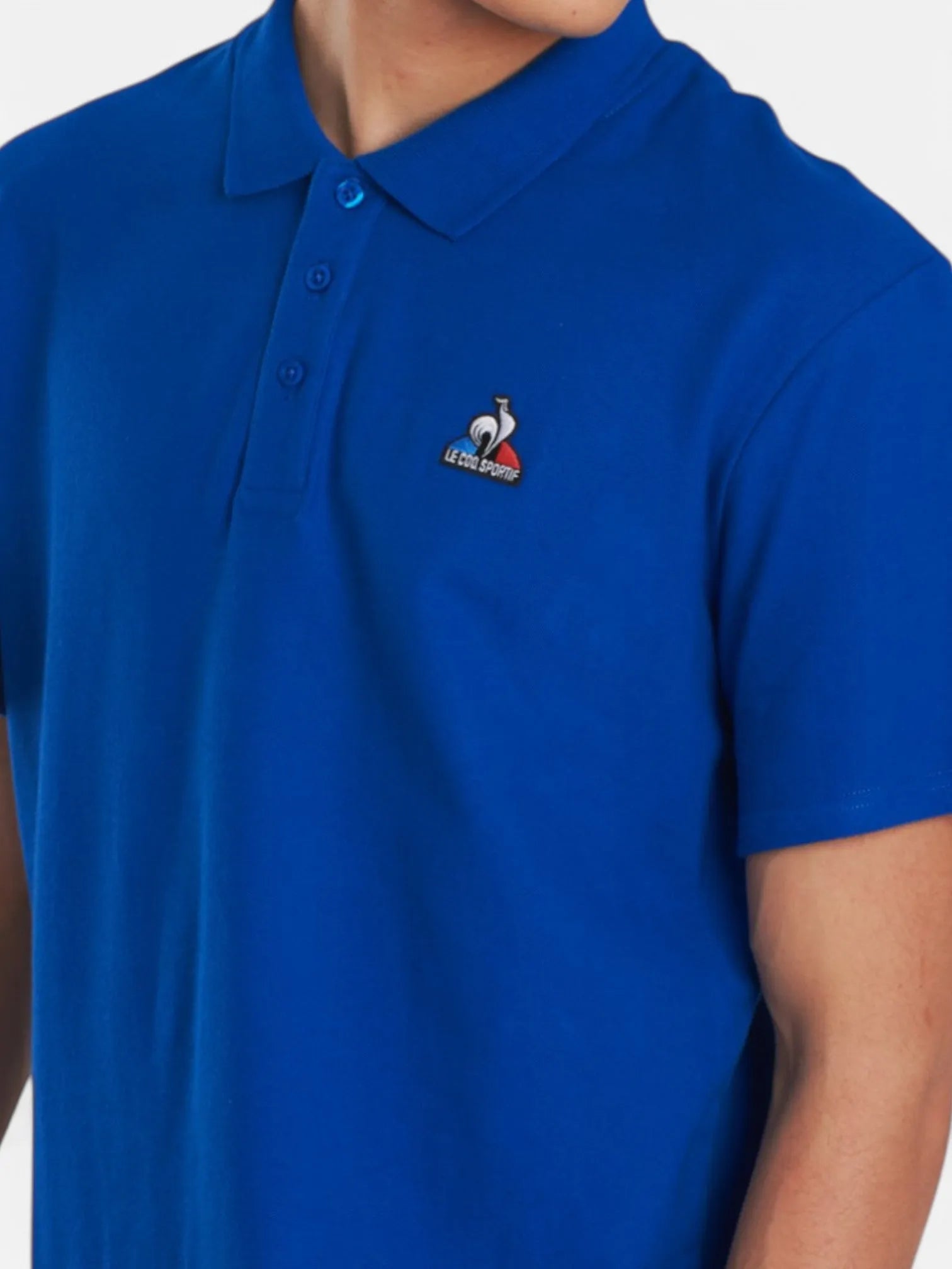 Le Coq Sportif Essential Pique Polo Shirt for Men - Classic French Blue Casual Wear for Golf, Tennis & Everyday Outfits