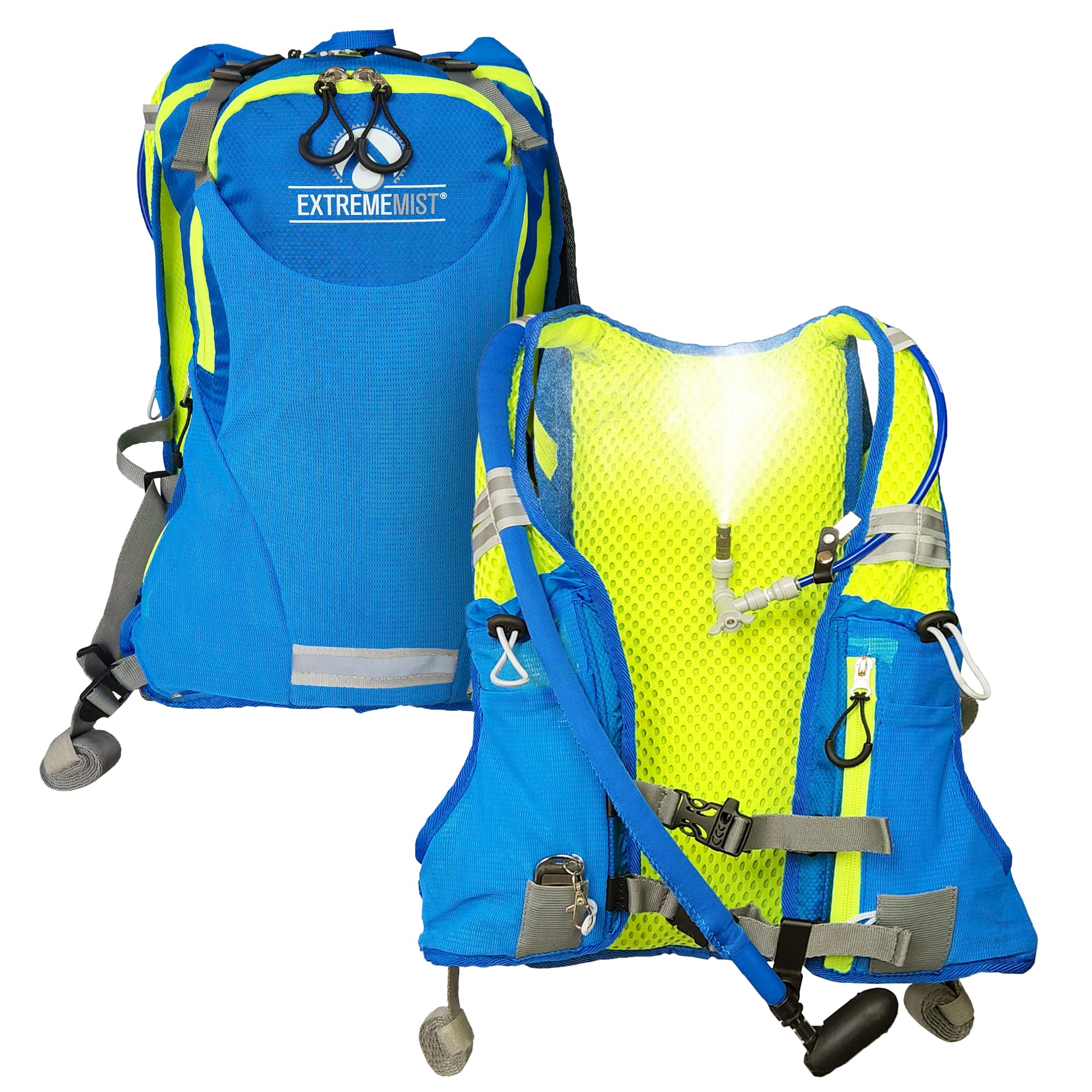 EXTREMEMIST 2L Hydration Backpack with Misting System - 2 Liter Water Reservoir for Hiking, Cycling, Running, Climbing & Biking - Stay Cool & Hydrated During Outdoor Adventures, Sports & Hot Weather Activities