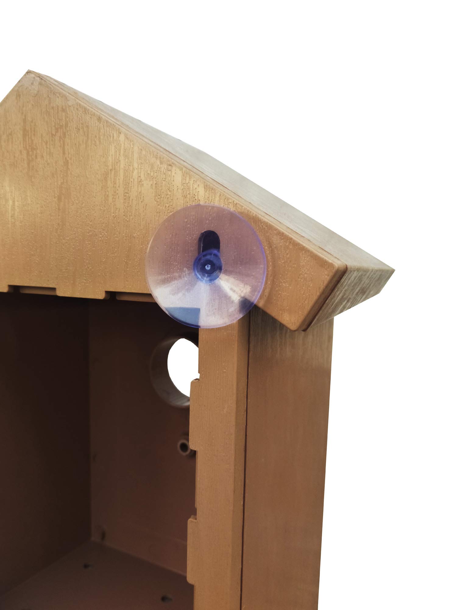 FixtureDisplays® Clear Window Bird Feeder with Mirrored Back - Suction Cup Mount for Outdoor Bird Watching - Perfect for Garden, Patio & Window Viewing