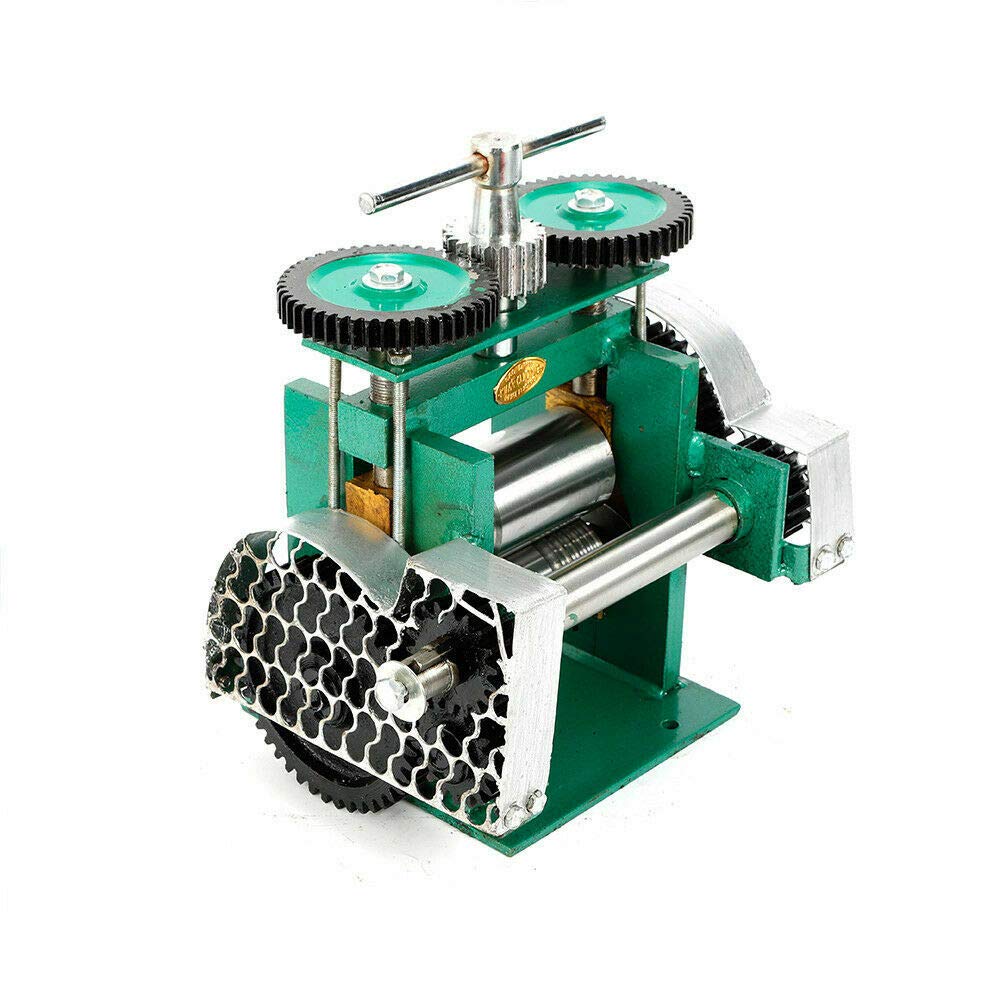 Jewelry Rolling Mill Machine - Manual Combination Rolling Mill for Metal Sheet, Wire & Flat Pressing - Jewelry Press & Tabletting Tool for DIY Jewelry Making - Perfect for Crafting Rings, Bracelets & Metal Art