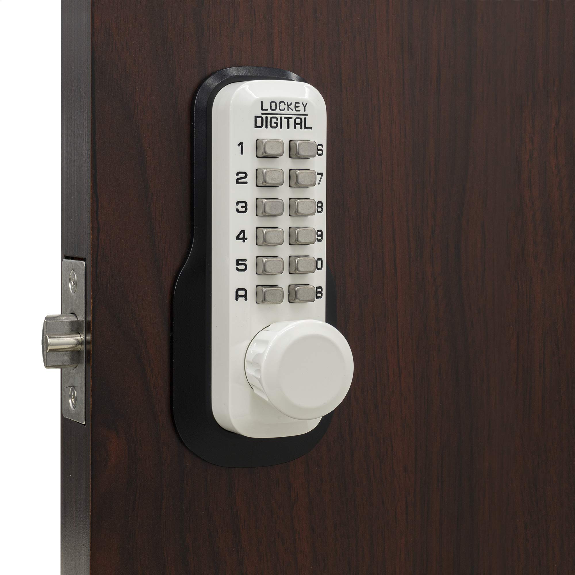 M230WH Keyless Entry Deadbolt - Secure Mechanical Spring Latch for Home & Office Doors | Ideal for Front Door, Back Door, and Apartment Security