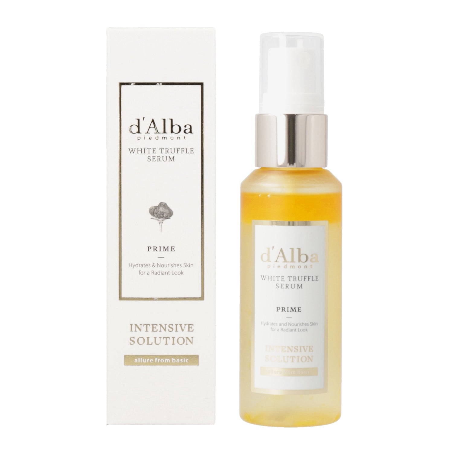 d'Alba White Truffle Prime Intensive Serum 50ml/100ml - Anti-Aging Facial Treatment for Glowing Skin | Day & Night Hydration for Dry & Sensitive Skin