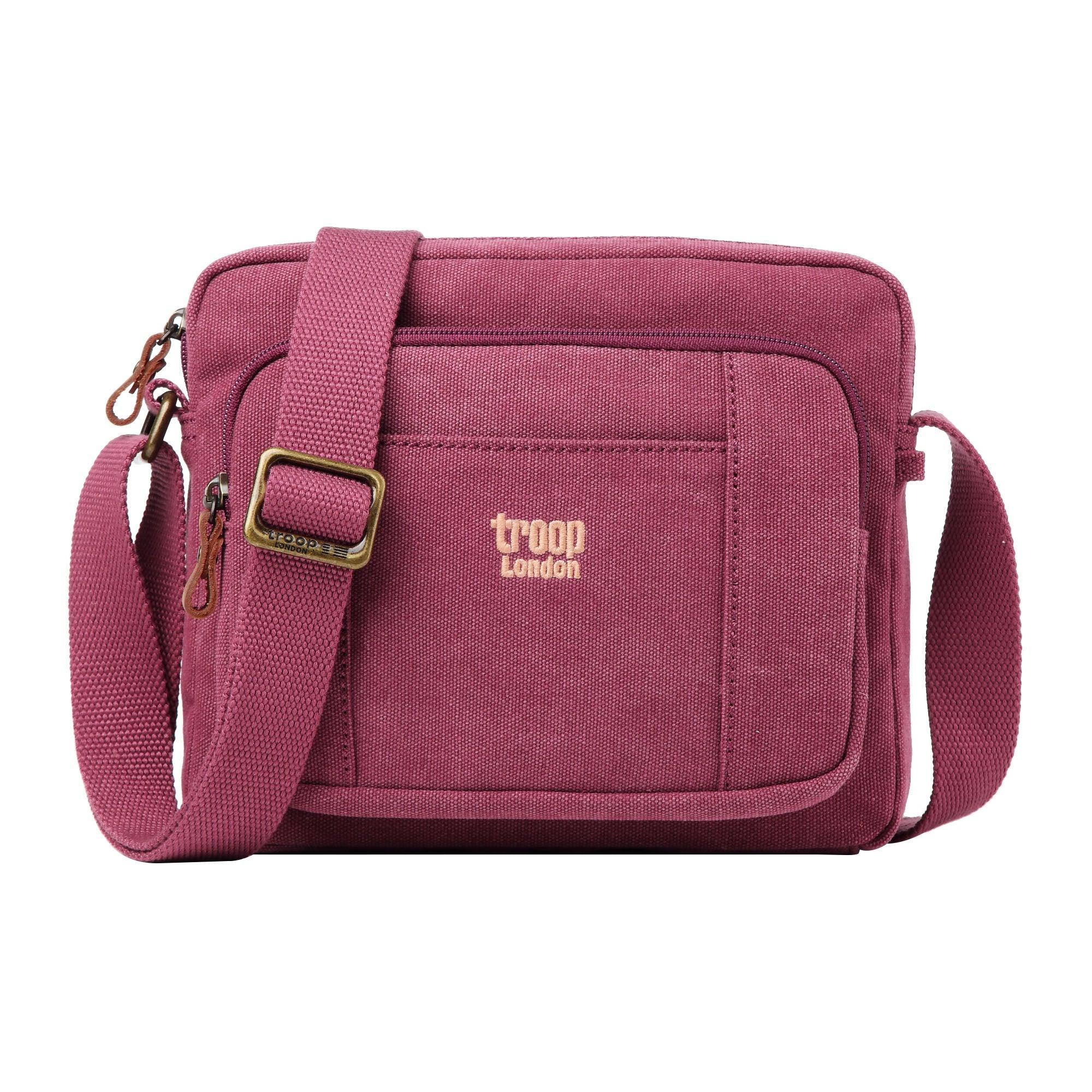 Troop London Classic Canvas Crossbody Bag for Women & Men - Stylish & Durable Shoulder Bag for Travel, Work & Everyday Use