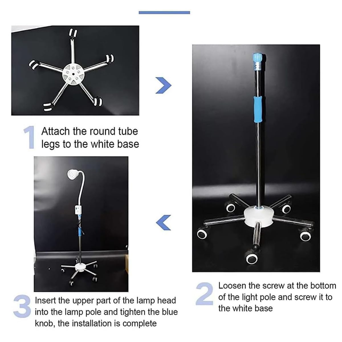 LED Gynecological Examination Light with Dimmable Brightness - 110V Surgical Exam Lamp on Wheels for Medical Clinics & Hospitals - Perfect for Gynecological Exams, Surgeries, and Medical Procedures