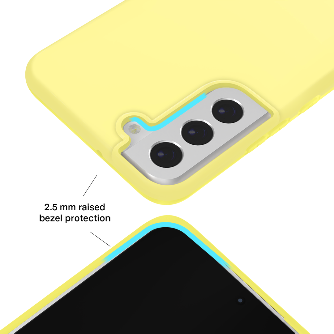 Samsung Phone Case in Butter Yellow - Slim Protective Cover for Galaxy S21, S22, Ultra - Perfect for Everyday Use & Outdoor Activities