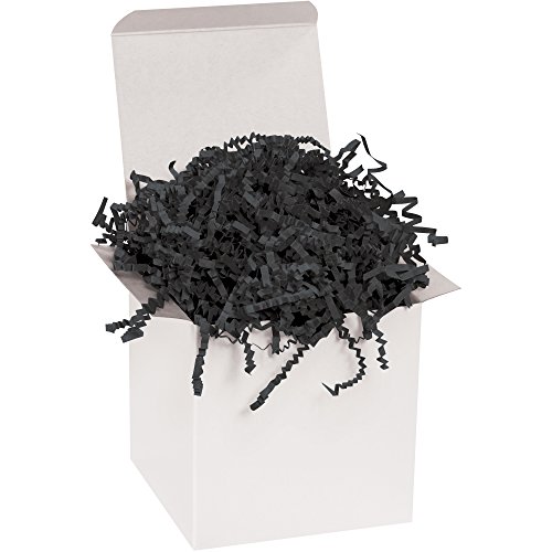 Aviditi Crinkle Cut Paper Shred Filler - Black (40 lbs Case) | Eco-Friendly Gift Wrapping, Holiday Decorations, DIY Crafts, Basket Filling & Party Decoration | Perfect for Christmas, Easter, Birthdays & Home Decor