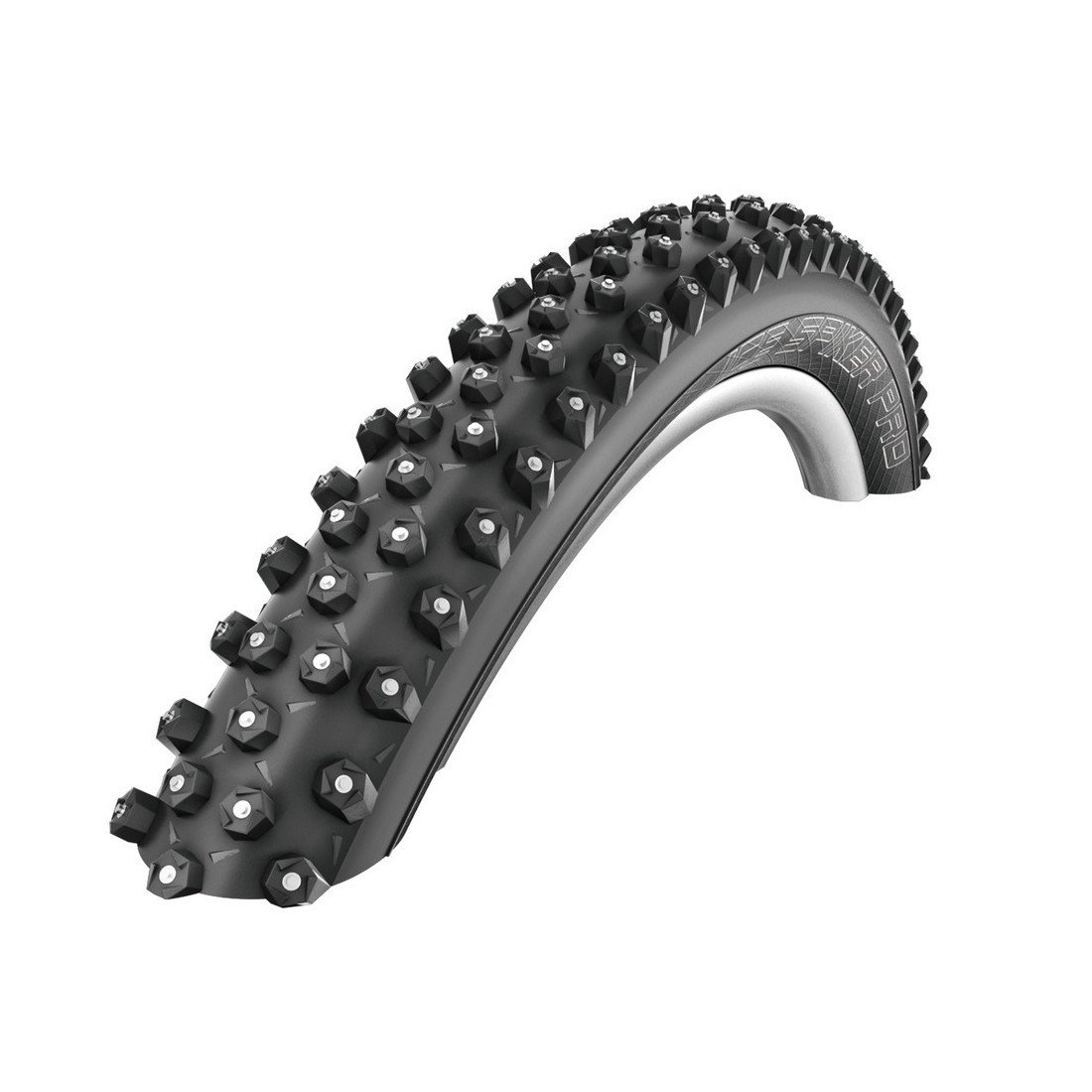 Schwalbe Ice Spiker Pro 26 x 2.10 Bike Tires - Winter & Snow Cycling Tires for Mountain Bikes - Studded for Ice & Snow Traction - Perfect for Off-Road Winter Adventures and Commuting