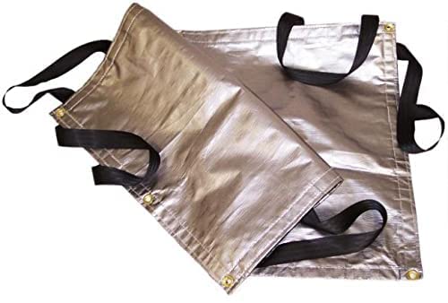 Heavy Duty Waterproof Hay Tarp 15' x 54' - 12 Mil Poly Tarpaulin Cover with Brass Grommets for Agriculture, Camping, Weather Protection (Silver/Black) - Durable Outdoor Shelter for Farms, Construction & Emergency Use