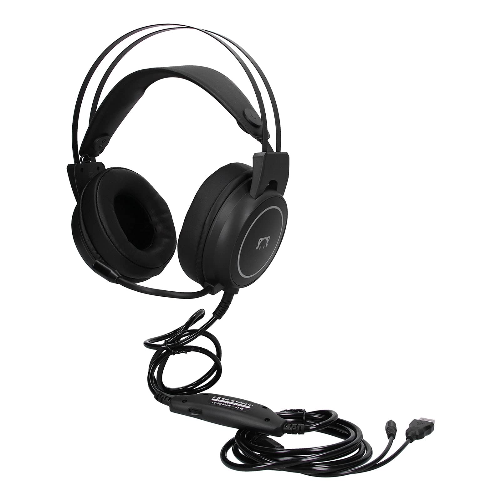 PC Gaming Headset with Surround Stereo Sound & Omnidirectional Microphone - Comfortable Breathable Soft Skin-Friendly Design for Online Gaming, Streaming & Video Calls (Black)