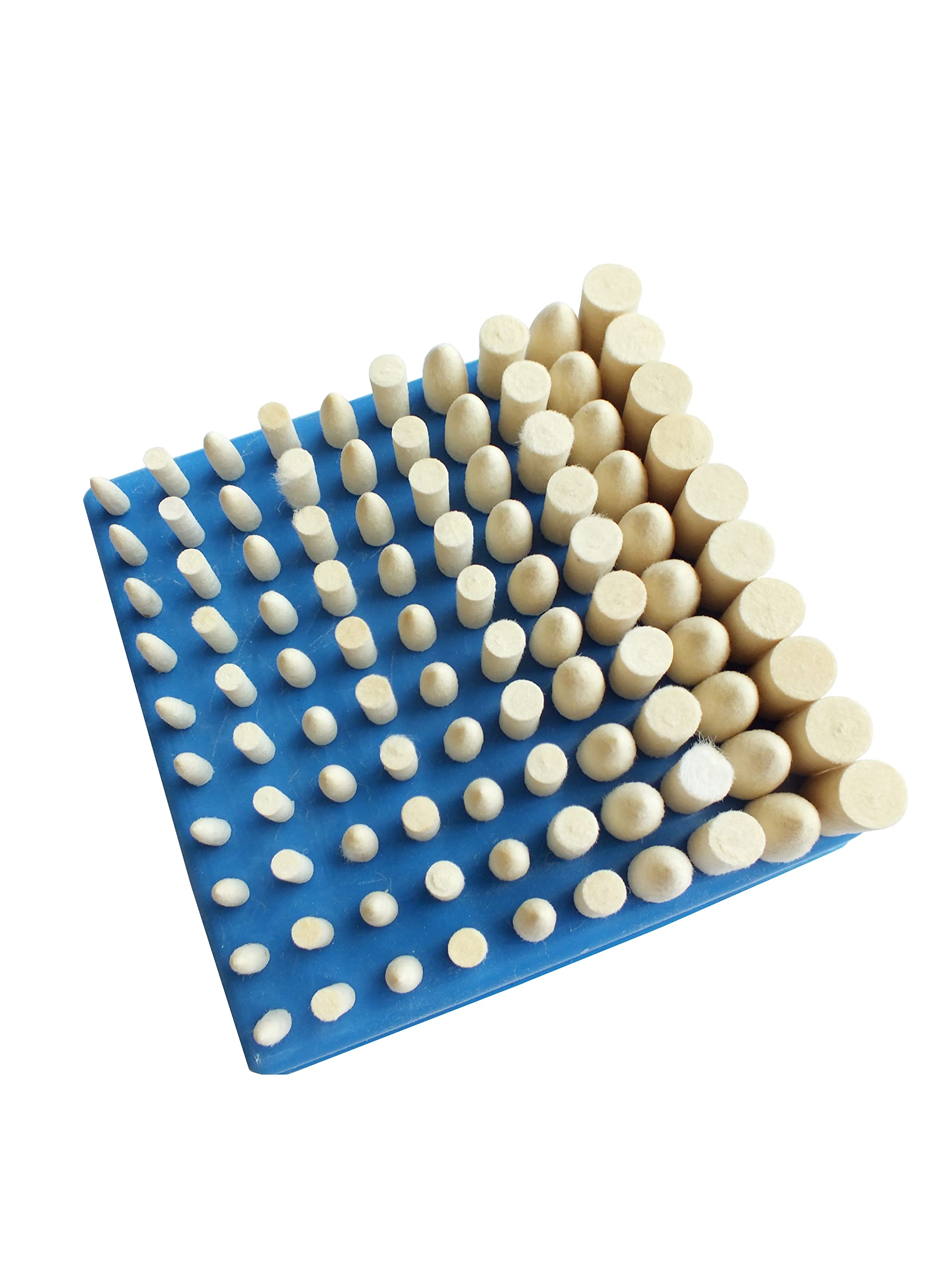 TechDiamondTools 100-Piece Wool Polishing Buffs for Rotary Tools - Mandrel Mounted Buffing Wheels for Metal, Jewelry & Wood Polishing - Perfect for DIY Crafts, Automotive Detailing & Home Improvement Projects