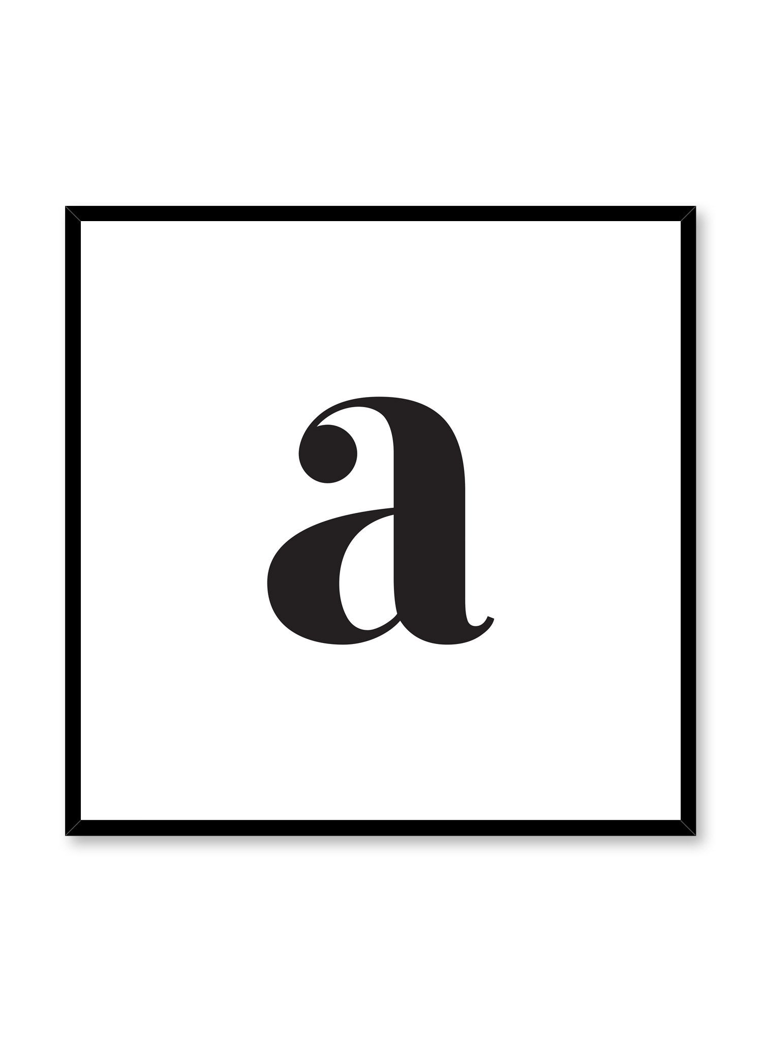 Lowercase Letter A Poster - Educational Alphabet Wall Art for Kids' Rooms, Classrooms & Nursery Decor
