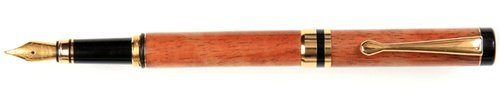 Premium Lanier Classic Fountain Pen with 24K Gold Plated Nib - Exotic Hawaiian Koa Wood - Luxury Writing Instrument for Business, Gifts & Calligraphy