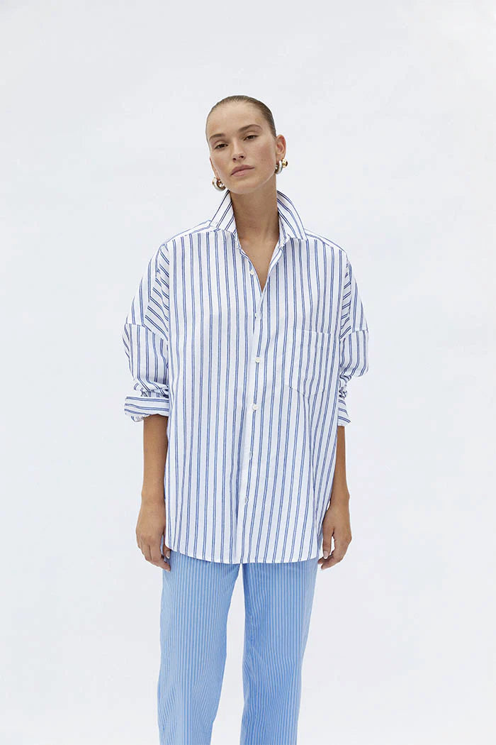Premium Ashley Shirt for Men - Soft Blue Cotton Button Down Shirt - Perfect for Office, Business Casual & Formal Occasions