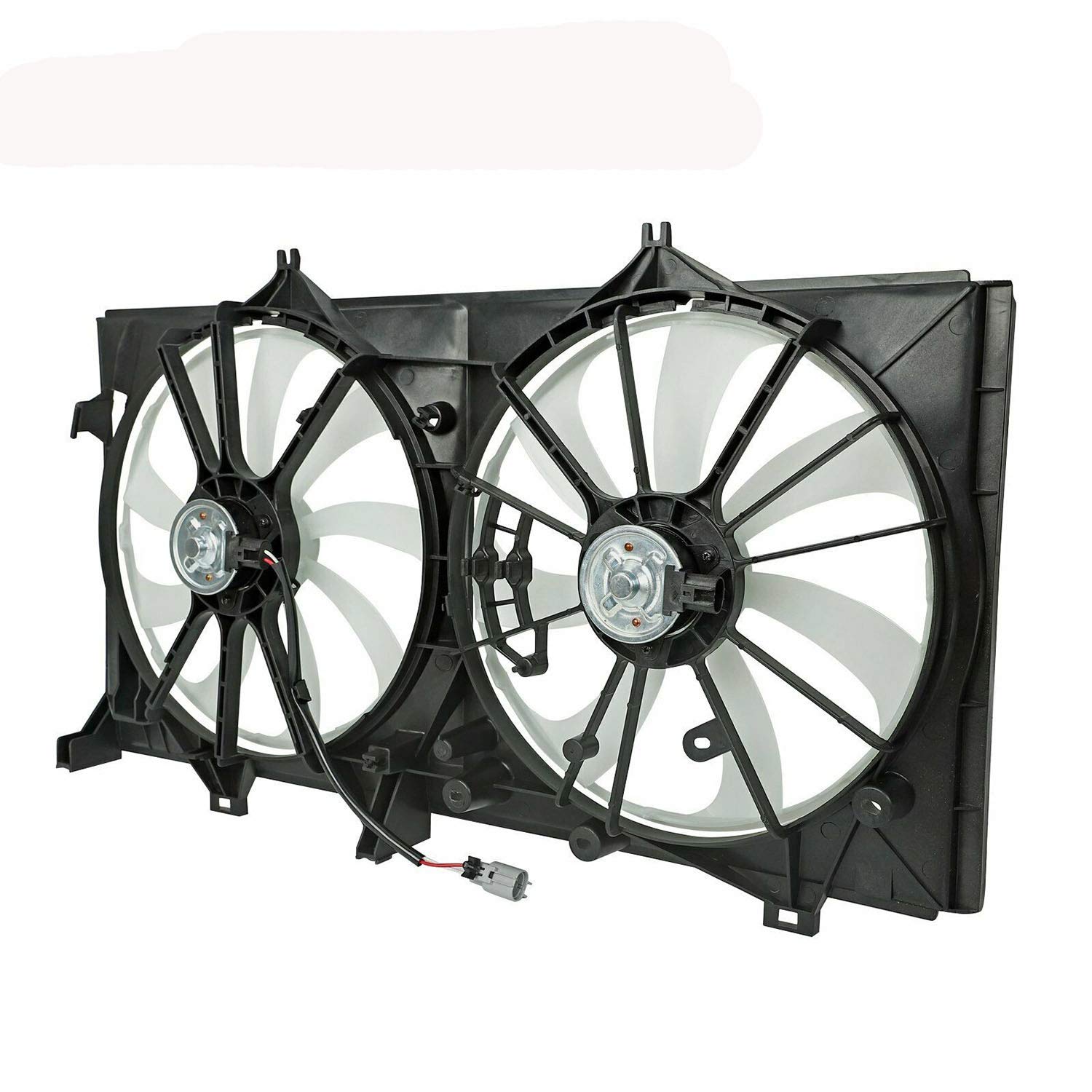 TYFYB Dual Condenser Cooling Radiator Fan 7+9 Blades 12V for 2012-2017 Toyota Camry 2.5L L4 - Compatible with Part Numbers TO3115169, 622760, 674-60106 (Black/White) - Perfect for Engine Cooling & AC System Performance