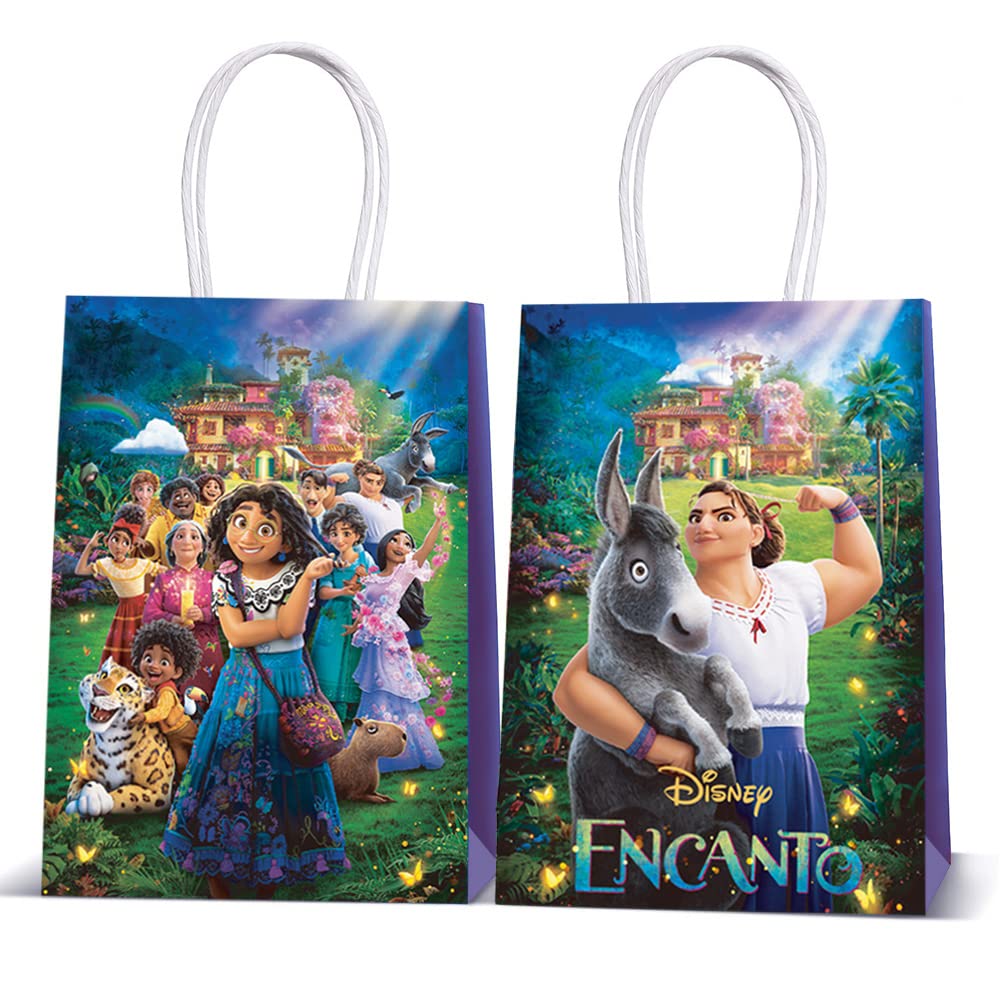 12 Pcs Encanto Party Gift Bags - Themed Birthday Party Supplies & Decorations for Kids, Girls, Boys | Perfect for Encanto Movie Birthday Parties, Baby Showers & Special Events