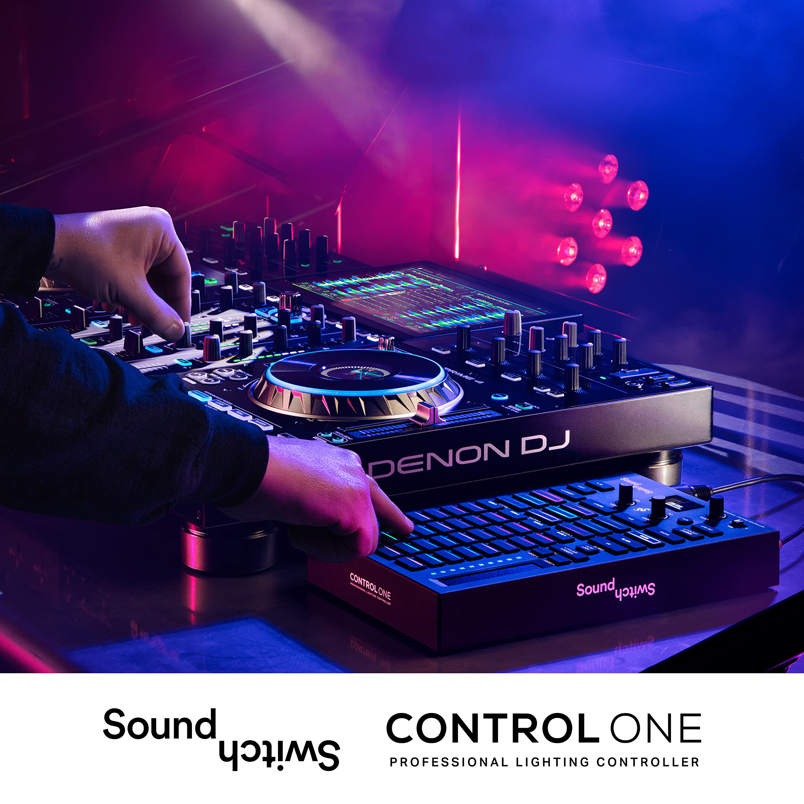 SoundSwitch Control One – Professional DMX DJ Lighting Controller with 3-Month Software License | DMX & Philips Hue Compatible | Perfect for Clubs, Stages & Home DJ Setups