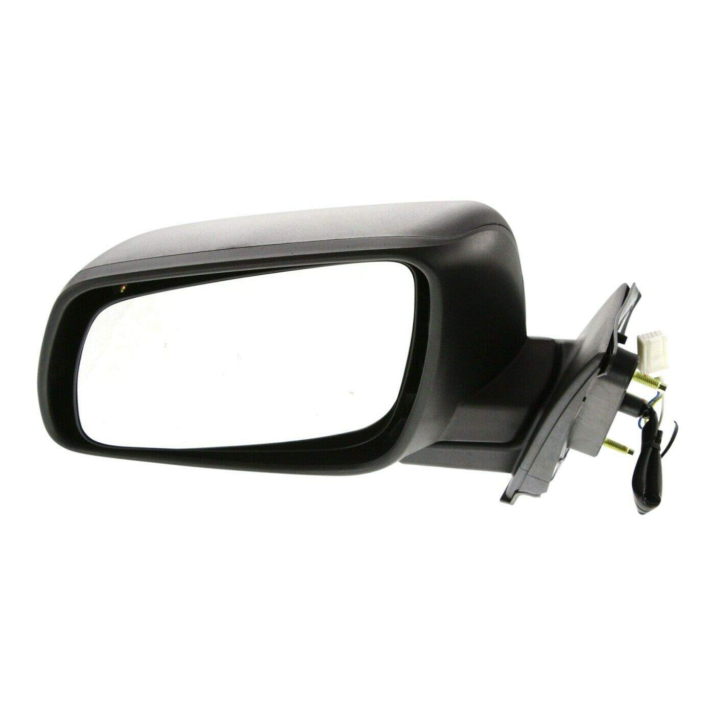ZZXIA Power Mirror - Left Side Textured Black Manual Folding Replacement (Part #7632A093 MI1320129) - Perfect for Trucks, SUVs & Off-Road Vehicles