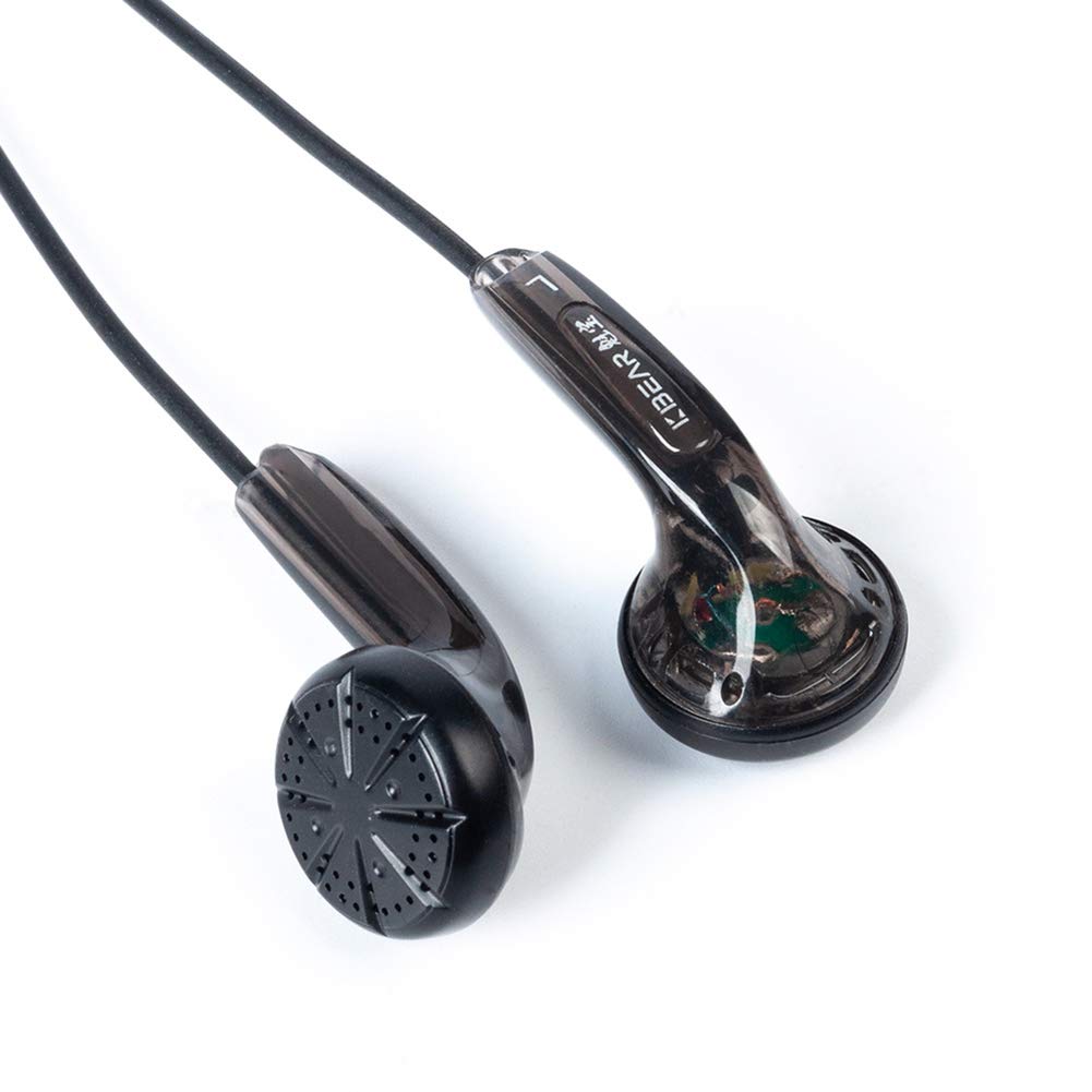 Kinboofi KBEAR Stellar Lightweight Stereo Wired Earbuds - Classic Black Headphones with Clear Sound (No Mic) | Perfect for Commuting, Workouts & Music Lovers