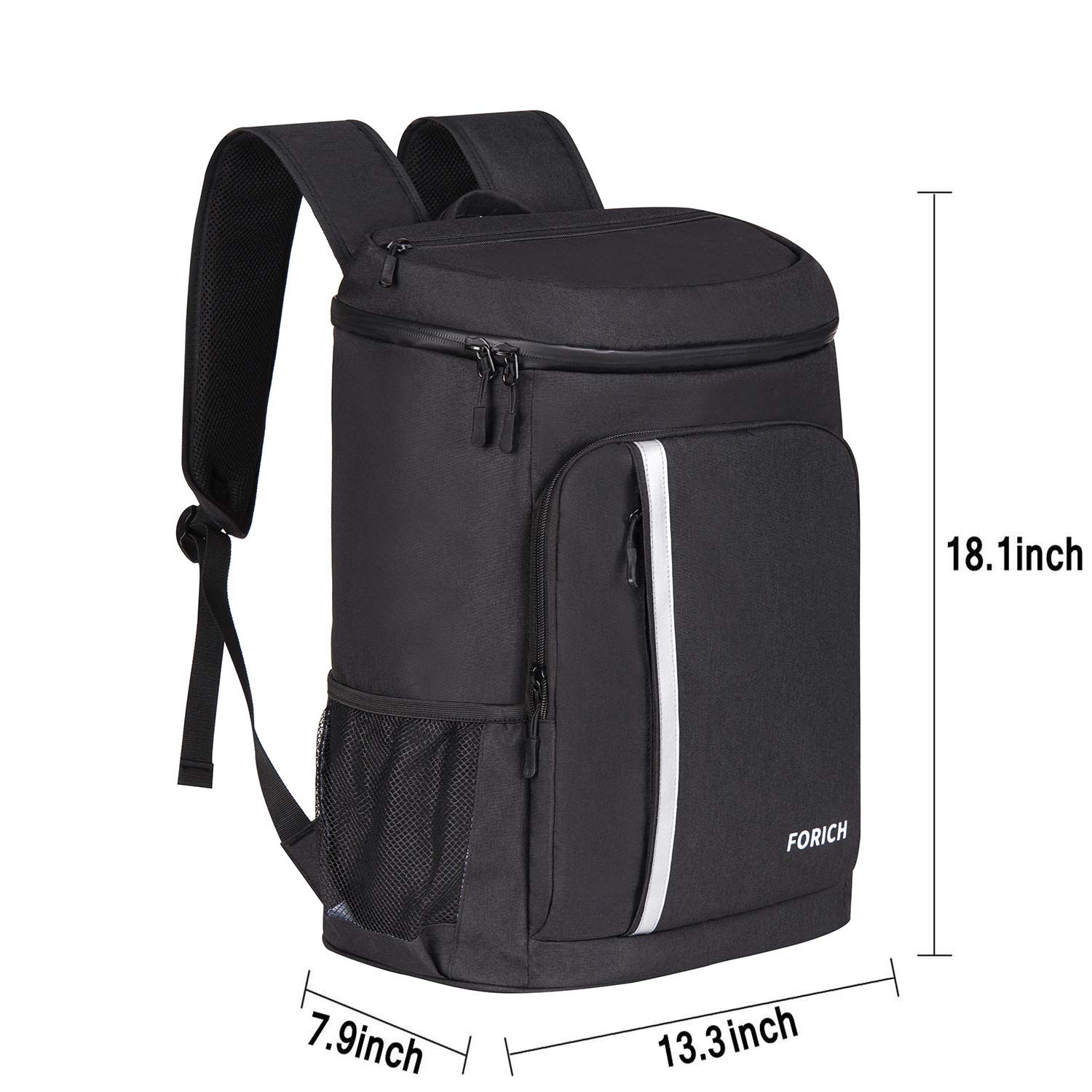FORICH Leakproof Insulated Backpack Cooler - Waterproof & Lightweight Soft Cooler Bag for Beach, Picnics, Camping, Hiking | Holds 30 Cans | Perfect for Work Lunch, Outdoor Adventures & Travel