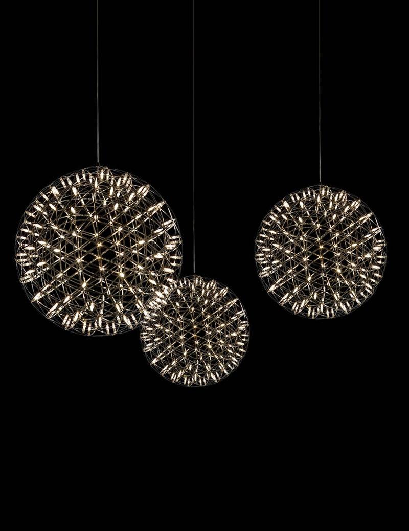 Elegant Gold Spark Ball Pendant Light - Modern Chandelier for Dining Room, Bedroom & Living Room Decor