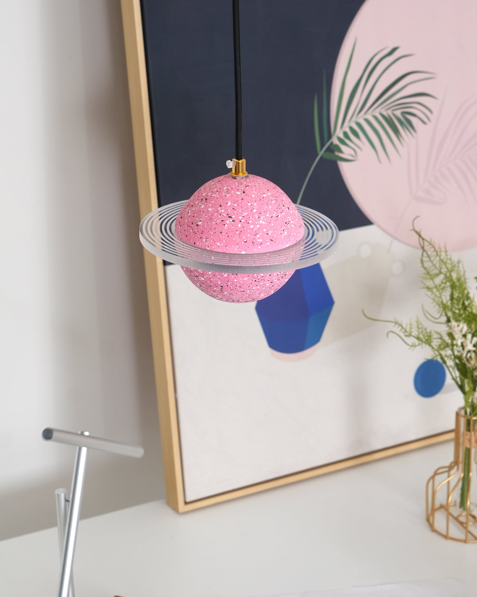 Artsy Planet Pendant Light - Modern Celestial Ceiling Fixture for Bedroom, Living Room & Nursery Decor | Solar System Inspired Lighting for Home & Office