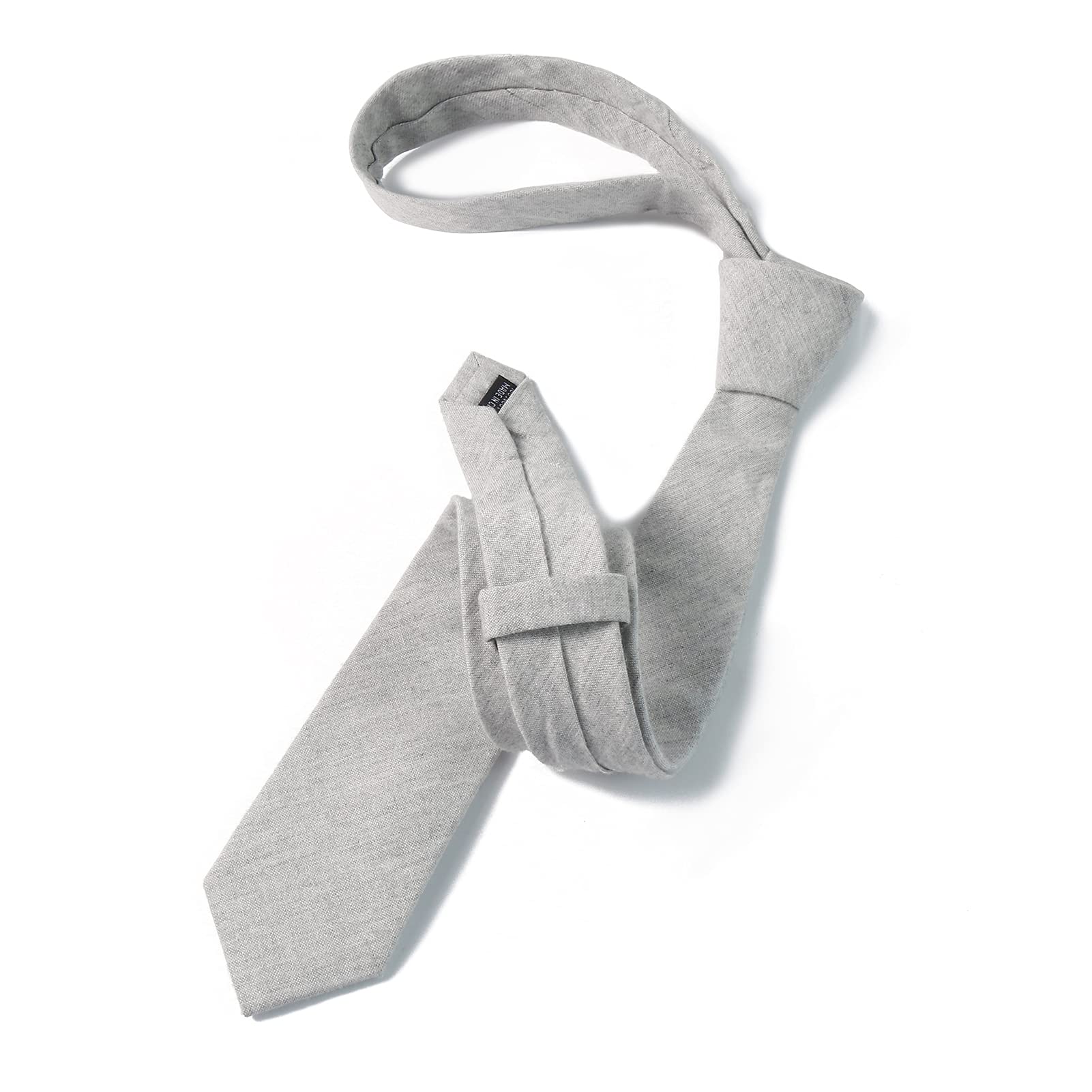 HOULIFE Men's Skinny Ties - Solid Color & Cotton Stripe Slim Neckties for Wedding, Business, Party | Formal & Casual Office Wear | Perfect Gift for Groomsmen, Professionals
