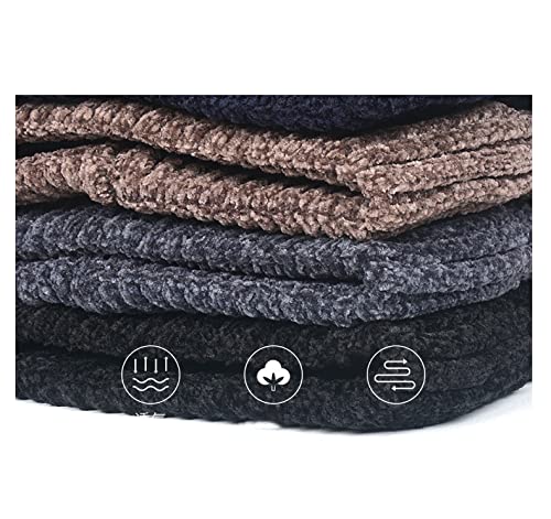 Unisex Thermal Winter Beanie - Thick Plush Lined Skull Cap for Cold Weather - Warm Knit Cuffed Hat for Men & Women - Perfect for Daily Wear, Cycling, Skiing and Outdoor Activities