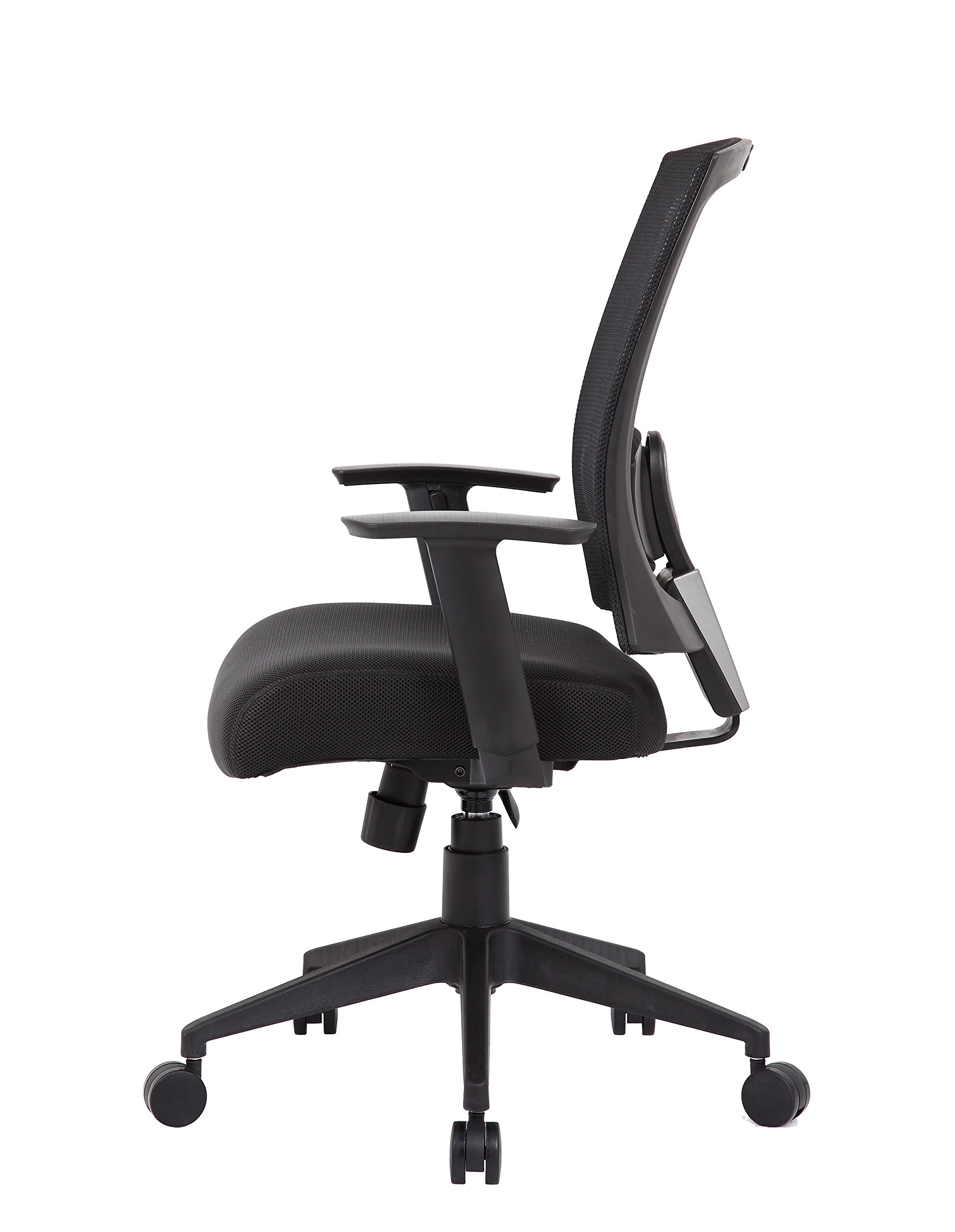 Boss Office Products Black Mesh Back Task Chair - Ergonomic Office Chair for Home & Workspace Comfort