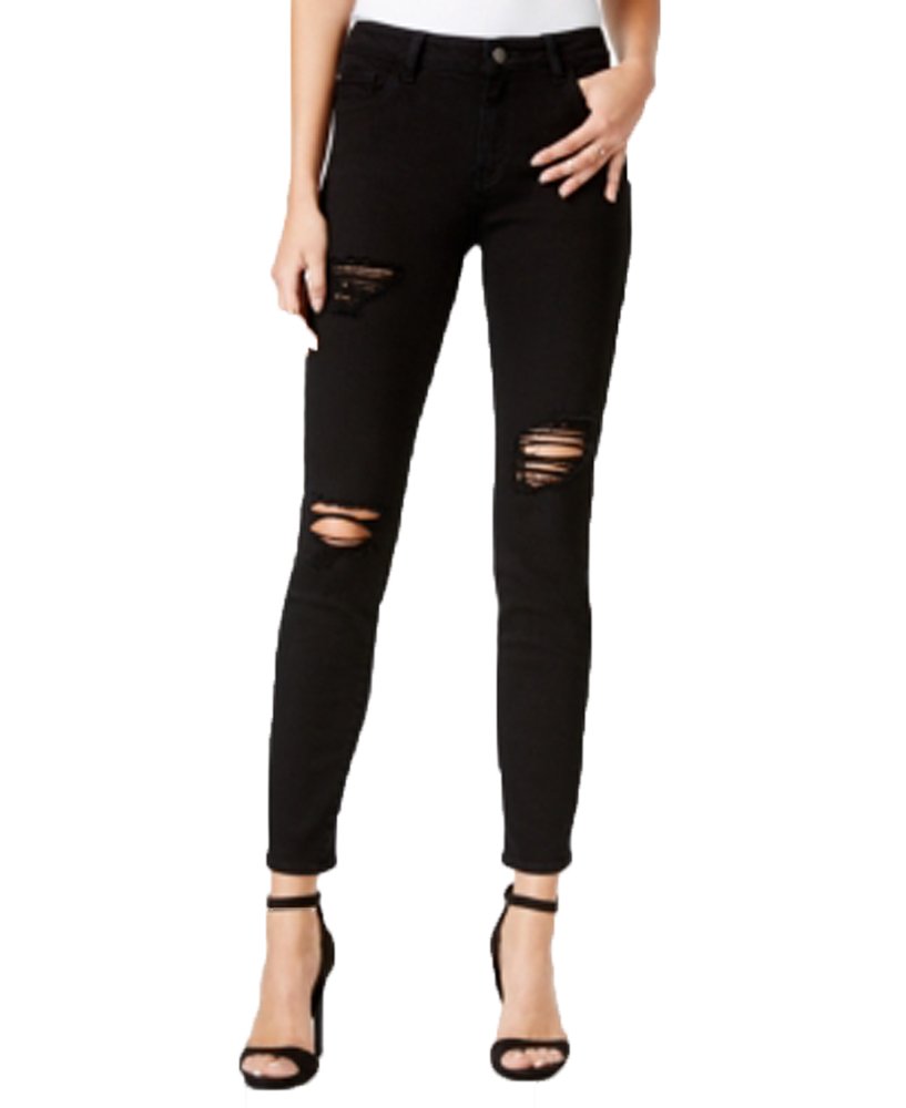 M1858 Kristen Ripped Phantom Wash Skinny Jeans for Women - Distressed Denim Pants with Stretch, High Waist & Slim Fit | Perfect for Casual Outfits, Date Night & Streetwear Fashion