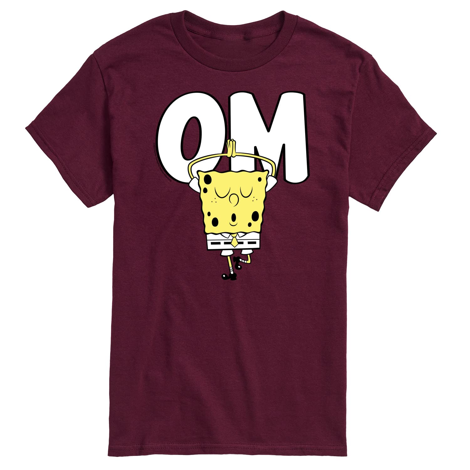 Spongebob Squarepants Yoga Pose Graphic T-Shirt for Men - Soft Cotton Short Sleeve Tee - Casual Wear, Lounge & Gym Outfit
