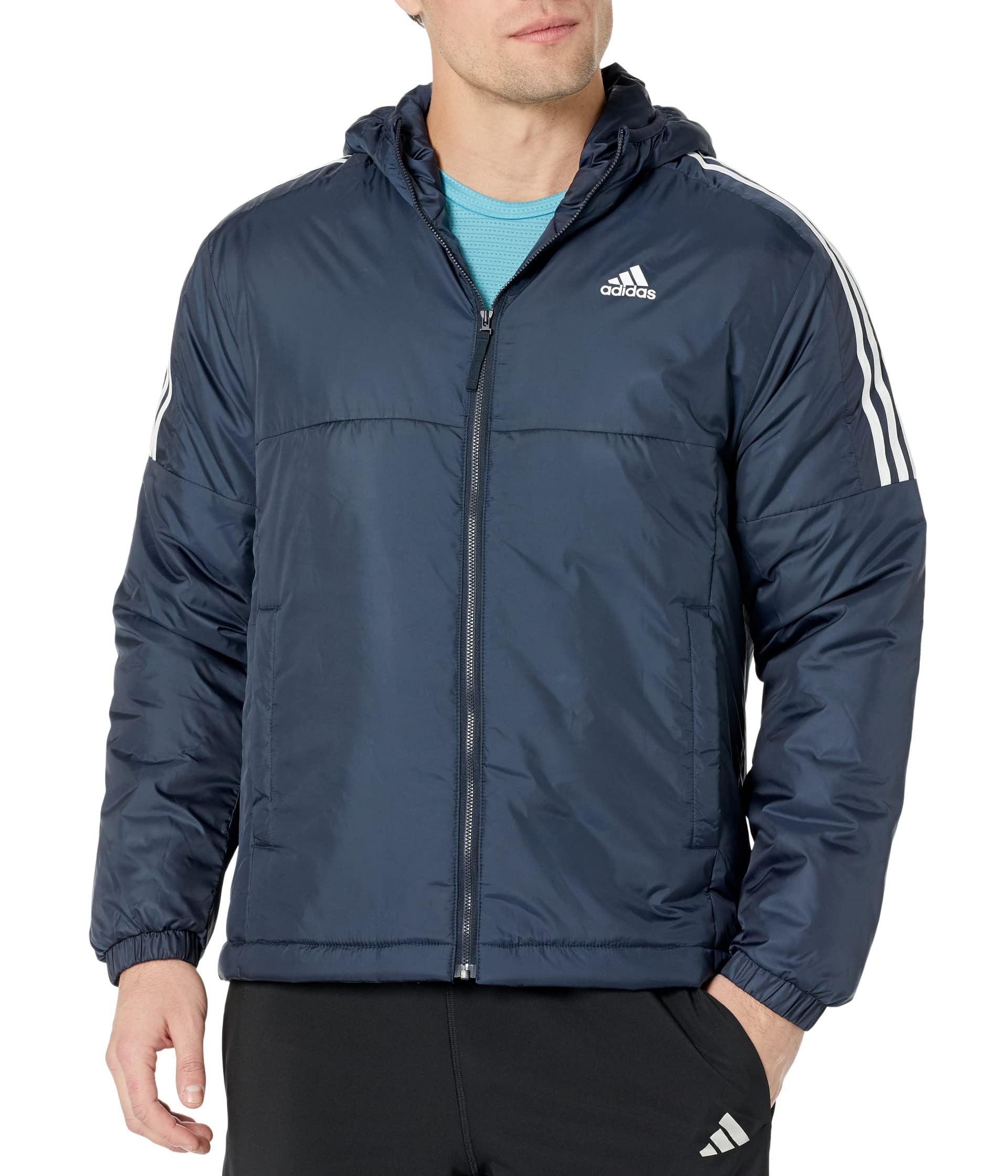 Adidas Men's Essentials Insulated Hooded Jacket - Lightweight Winter Coat for Outdoor Activities, Running & Casual Wear