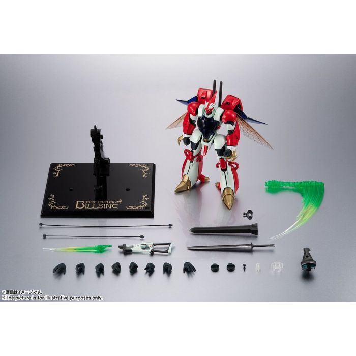 Bandai Metal Robot Spirits Aura Battler Billbine Action Figure Collectible Model - High-Quality Anime Robot Toy for Display & Collection | Perfect for Anime Fans, Model Enthusiasts & Gift Giving