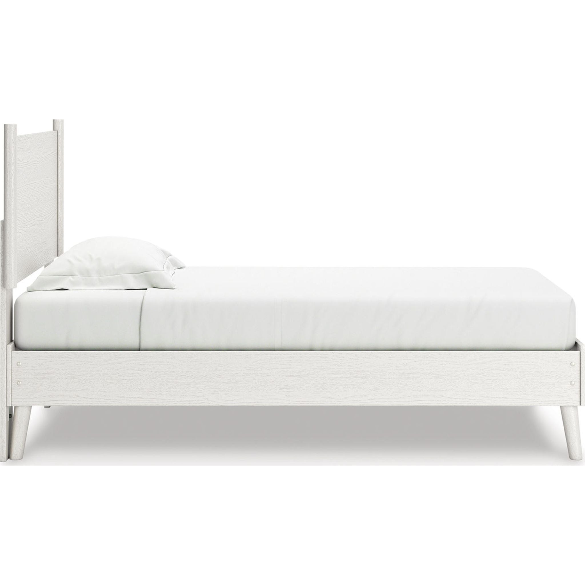 Aprilyn Twin Panel Bed Frame - White Wooden Platform Bed with Headboard & Footboard - Perfect for Kids, Teens & Guest Rooms