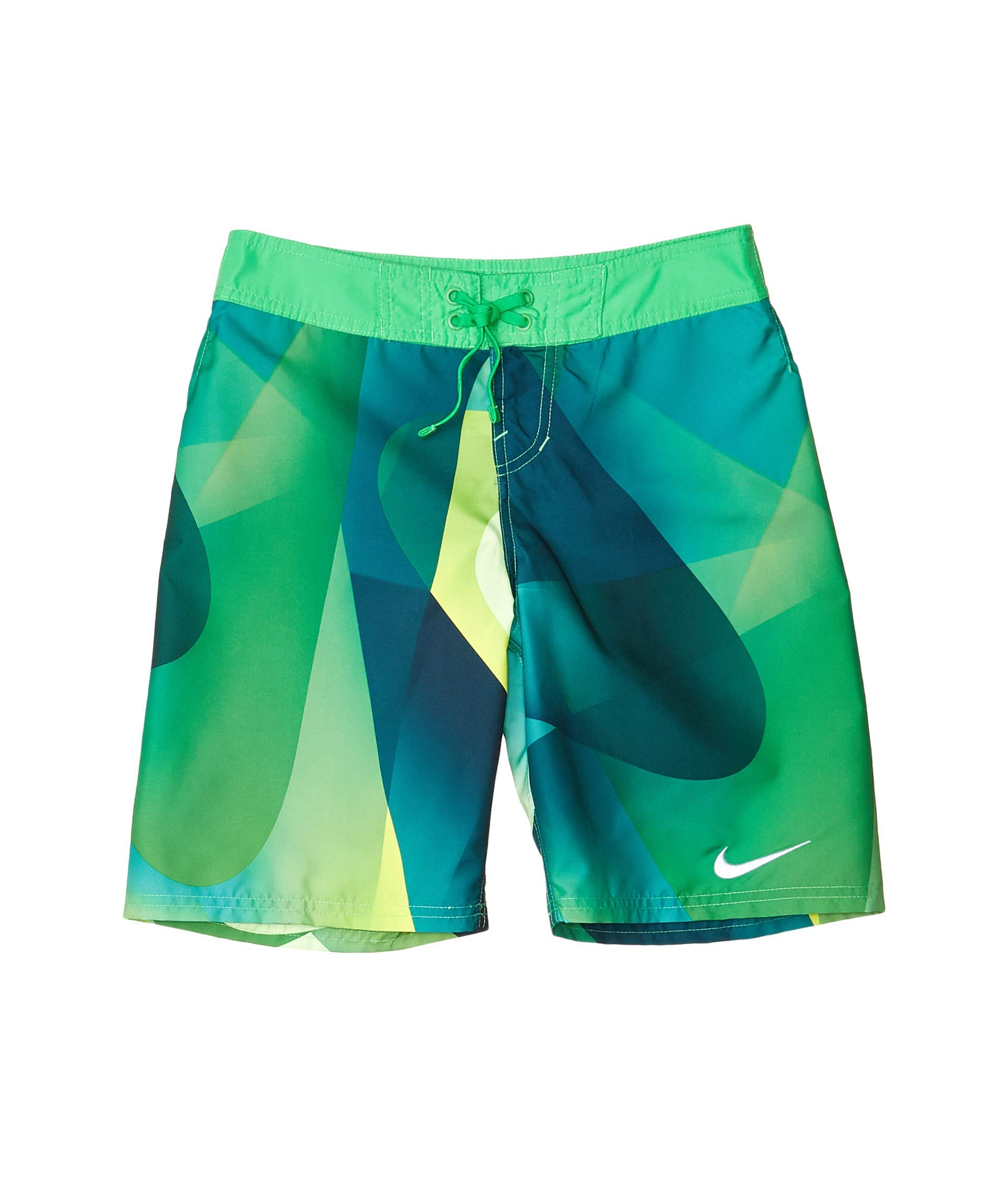Nike Boys' Swim Board Shorts - Spectrum Drift 8-Inch Quick-Dry Swim Trunks for Kids, Green Spark XS (6X Little Kids) | Perfect for Pool, Beach & Summer Water Activities