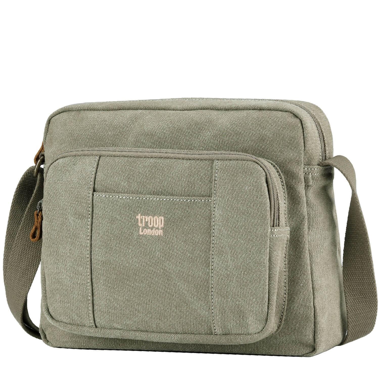 Troop London Classic Canvas Crossbody Bag for Men & Women - Stylish & Durable Messenger Bag for Travel, Work & Everyday Use