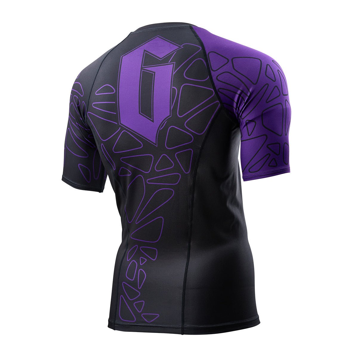 Gameness Men's Short Sleeve Pro Ranked Rash Guard - BJJ MMA Training Shirt for Grappling, Jiu-Jitsu & Combat Sports - Moisture Wicking & UV Protection