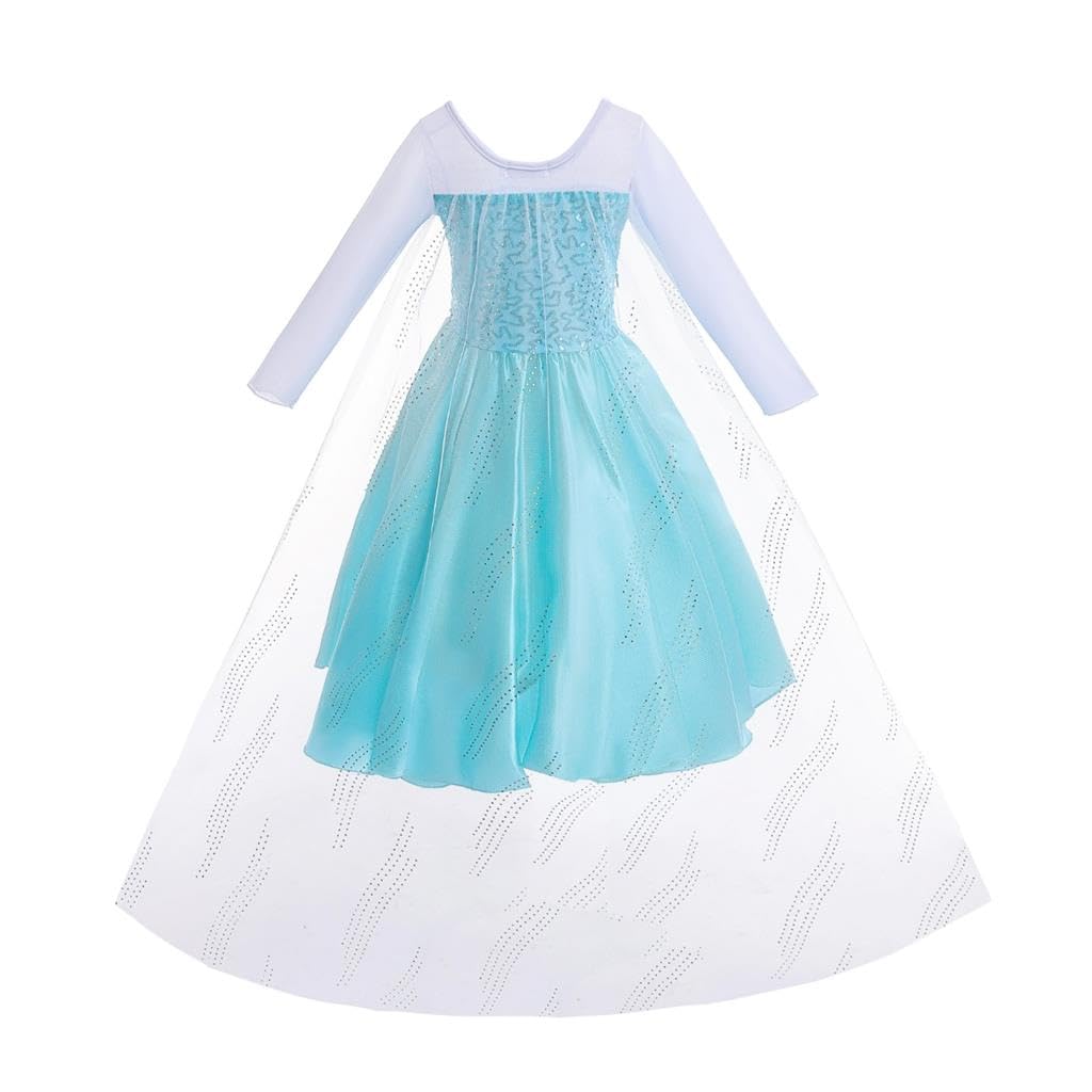 **Ice Princess Dress for Toddler Girls - Elegant Daisy Costume for Birthday, Halloween & Christmas Parties | Perfect for Fancy Dress & Special Occasions**
