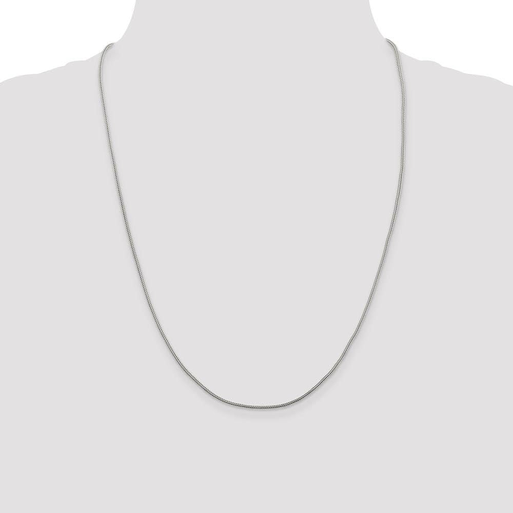 Sterling Silver Dog Tag Necklace - Black Bow for East Carolina U Fans