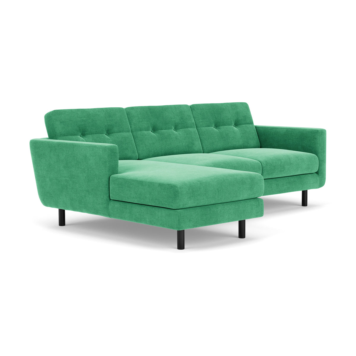Conrad Fabric Left Chaise Sofa - Modern L-Shaped Sectional Couch with Reversible Chaise Lounge for Living Room, Apartment & Home Theater Comfortable Seating