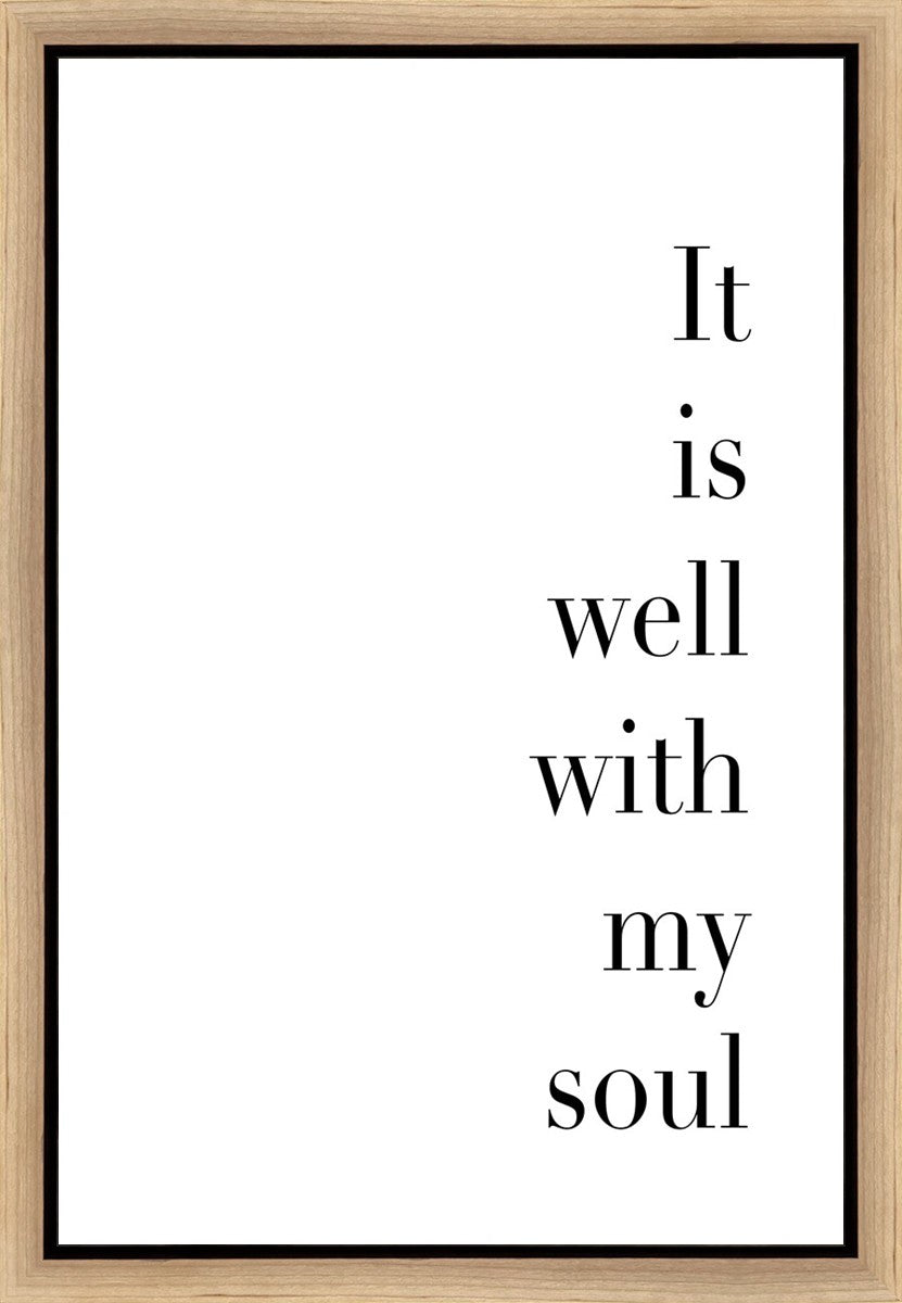 It is Well With My Soul Gallery Wrap Canvas - Inspirational Christian Wall Art for Home Decor, Church & Office - Perfect for Living Room, Bedroom & Prayer Space