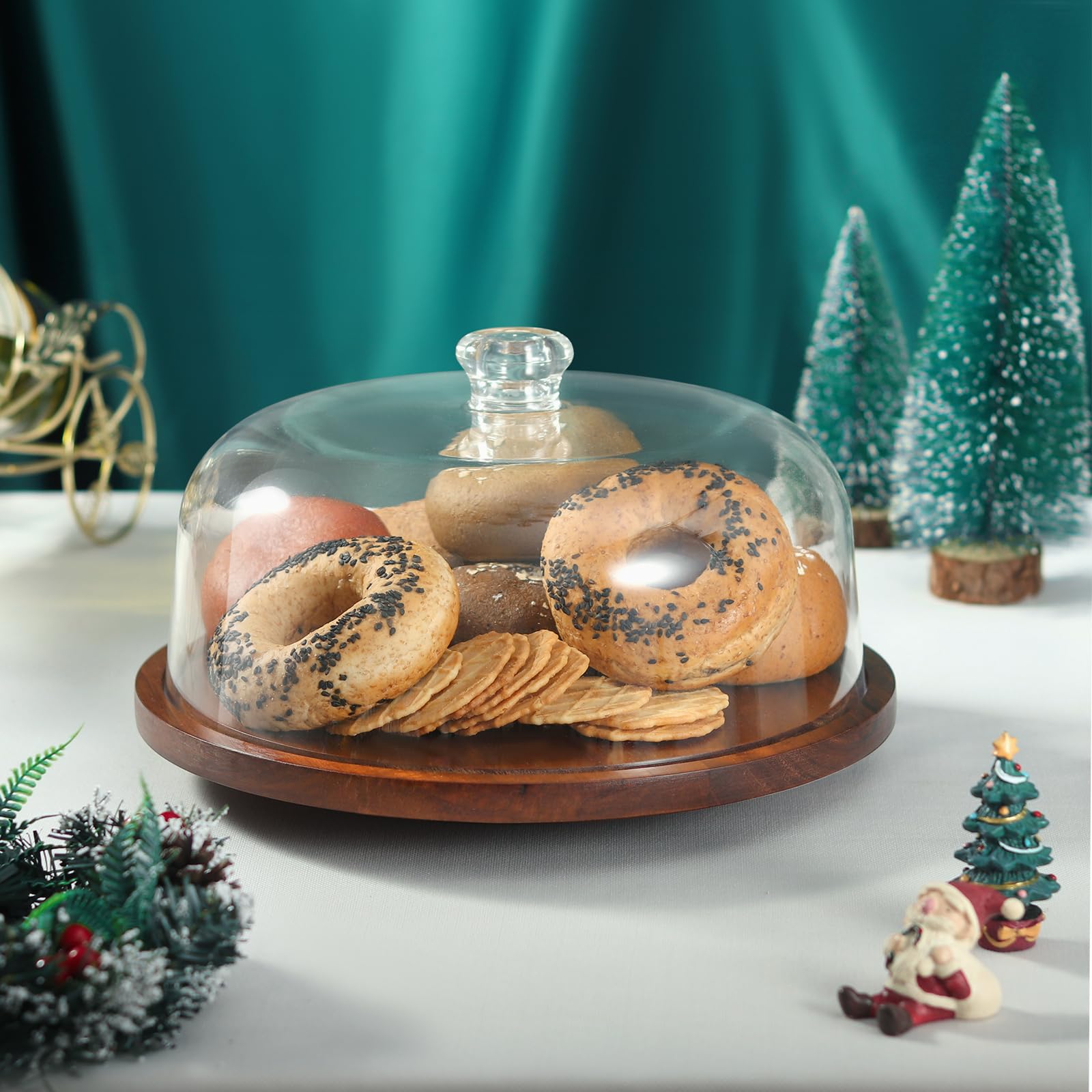 Rotating Cake Stand with Lid - 11.8