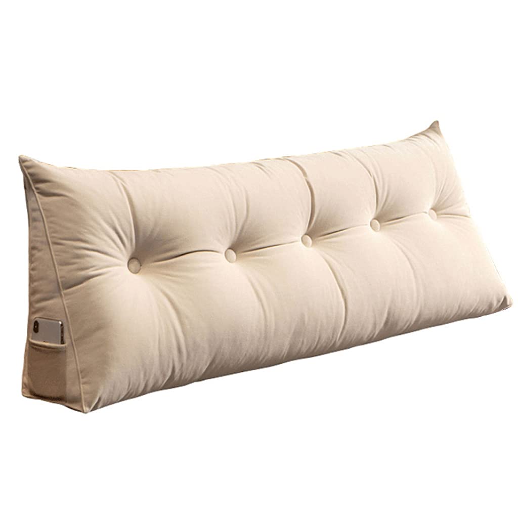 Upholstered Wedge Headboard Pillow for Bed - Detachable Backrest & Pearl Cotton Padded Support - Perfect for Reading, Watching TV, and Back Pain Relief in Bedroom