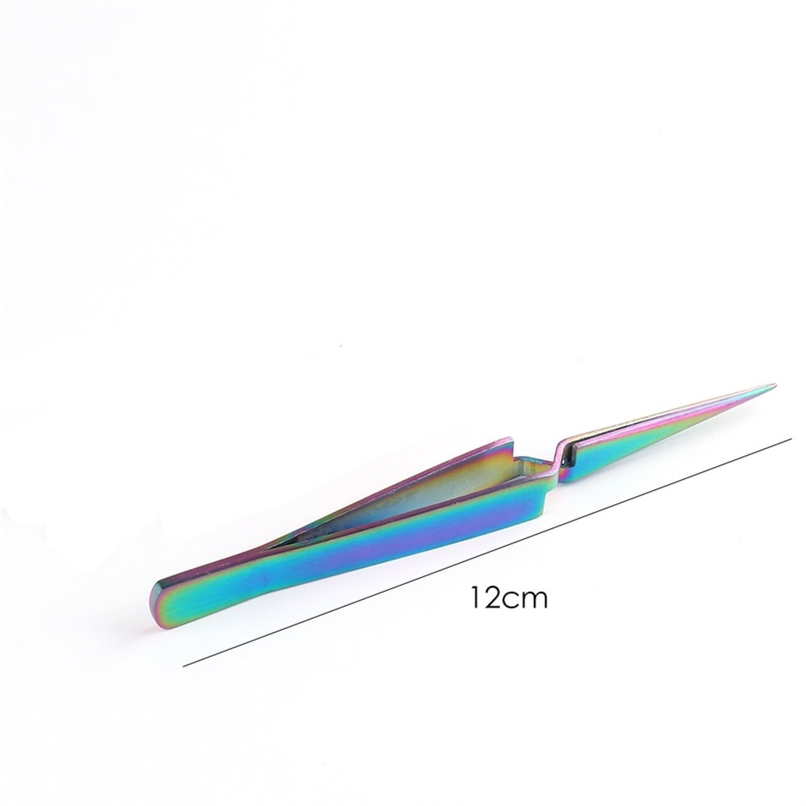 Stainless Steel Hair Removal & Nail Art Tweezers - Cross Action Rainbow Extension Nipper for Eyebrow Shaping, Eyelash Extension & Manicure