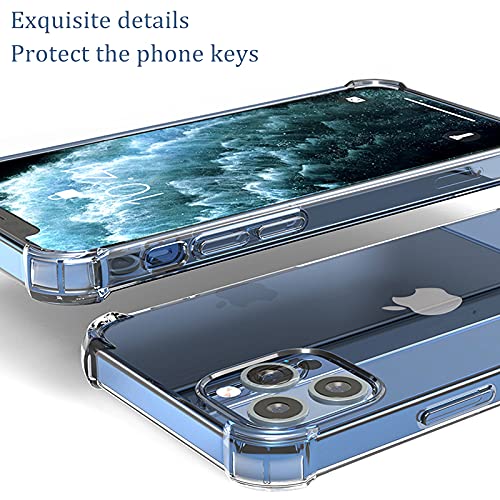 **Clear Shockproof Bumper Phone Case for iPhone 13 - Ultra Thin Transparent Protective Cover for Everyday Use, Work & Travel**